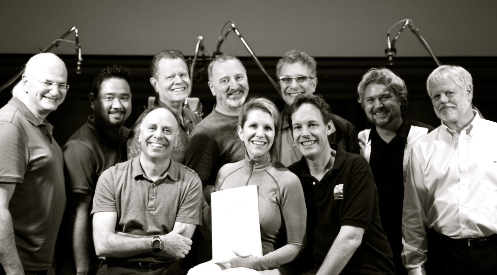 Composer Jake Heggie, Poet Gene Scheer, The Alexander String Quartet, and the recording team at the end of this exhilarating recording.